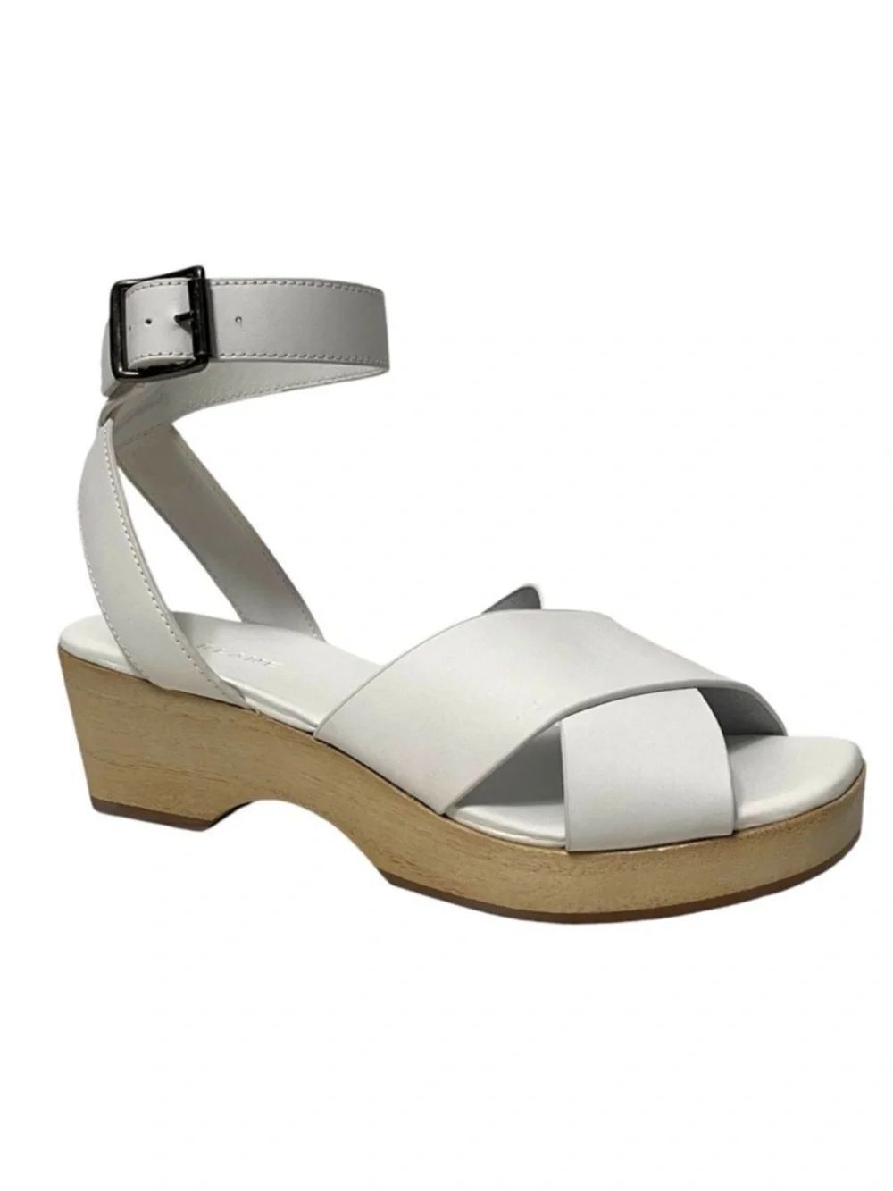NWT EVERLANE The Clog Sandal White Leather 7